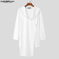 INCERUN Conjunto De Moda Para Hombre Estilo Musulmán Camiseta Larga Y Pantalones 2 Piezas Streetwear Casual Tejido Knit Talla S-5XL - details 5