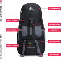 Mochipa de senderismo ultraligera E impermeable de 50 L, sin Marco, ideal para el Aire Libre, Escalada, acampada, montañismo y Pesca. - details 4