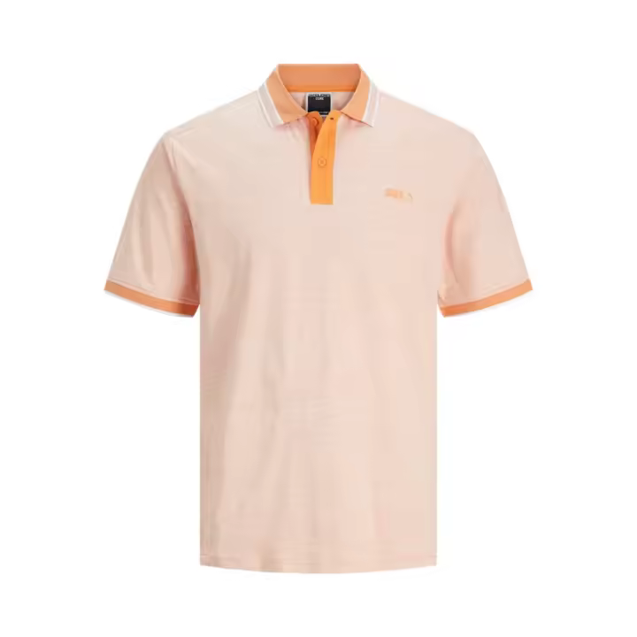JACK&JONES 12252394 JCOMELANGE JERSEY POLO SS Hombre Polo Camiseta Top TS Cuello 29047 - 1
