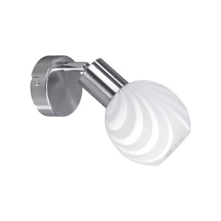 Foco Sara, Metal, Plata, 22x8x8 cm - 1