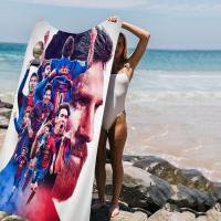 Toalla De Playa Absorbente Y Suave De Microfibra Con Diseño De Fútbol Y Messi Toalla De Baño Para Yoga Natación Running Montañismo 30x60 Cm - details 6