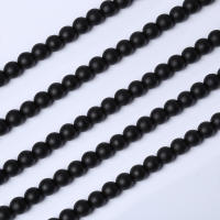 Piedras De Onix Para Joyería 4/6/8/10/12mm Cuentas Redondas Engrosadas Negras Para DIY Pulseras Pendientes Collares Y Bolsos - details 2