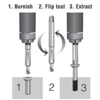Juego de extractores de tornillos dañados, Discos de Doble extremo, juego de instrumentos - details 3