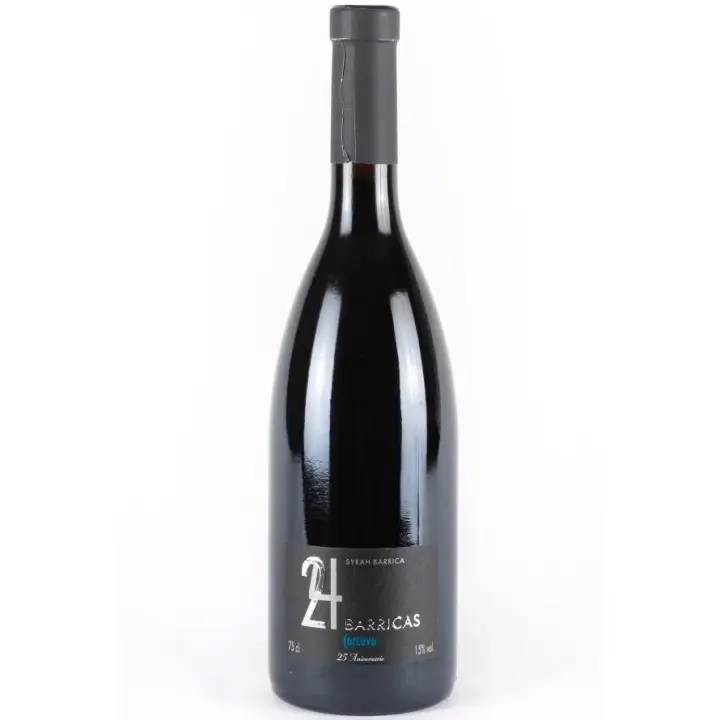 Blanco y Tinto Corcovo 24 Barricas Syrah - Bodega Megía e Hijos - Vino Tinto de Valdepeñas (Castilla La Mancha) - 1
