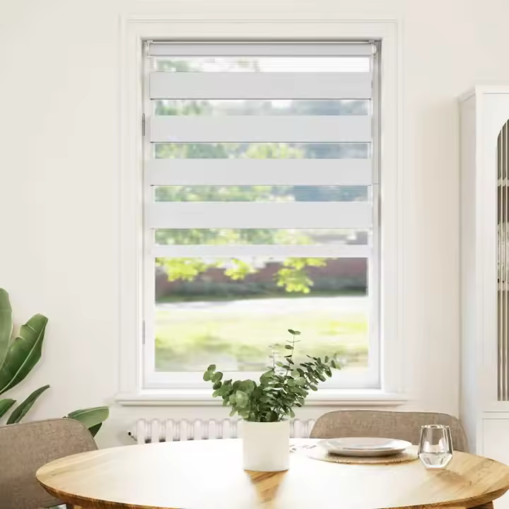 Estor cebra blanco 80x100 cm tejido ancho 75,9 cm poliéster - 1