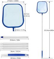 Limpieza neta de la piscina de la malla fina de la manija desmontable de aluminio de la superficie de la piscina de Rod - details 1
