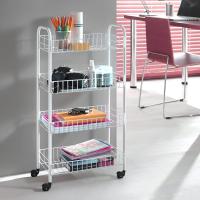 Verdulero de Metal con Ruedas & 4 Pisos - Dimensiones 86x38x26cm - Organizador Metálico de Frutas y Verduras para Cocina - Carrito de 4 Niveles para Verduras y Frutas - KARAWAN. - details 3