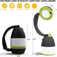 Luces de camping recargable, multifuncional 3 en 1 Combo LED indoor de camping con Pilas, Luz de Antorcha USB de Alta Potencia - details 1