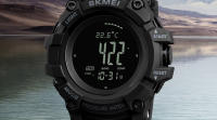 Reloj Deportivo Para Hombre Skmei 1358 Con Altimetro Y Compasso Resistente Al Agua Pantalla Digital Medidor De Presión Y Temperatura Reloj De Pulsera Adecuado Para Actividades Al Aire Libre - details 6
