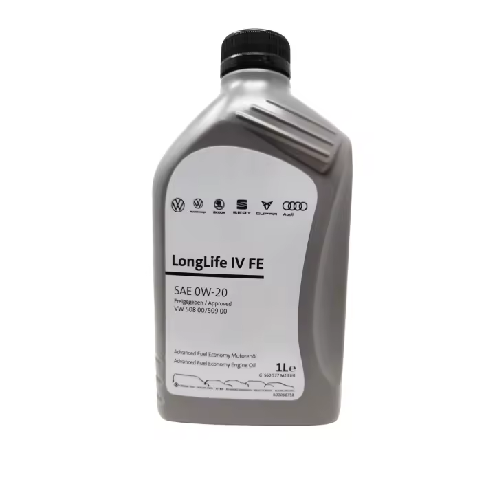 Aceite Volkswagen 0W20 1L Original - VW 508.00 y VW 509.00 - Long Life para Mayor Duración del Motor - Lubricante de Alta Calidad y Rendimiento Superior - Compatible con Vehículos grupo VAG (Volkswagen, Seat, Audi, Cupra, Skoda)- Protección Óptima motor - 1