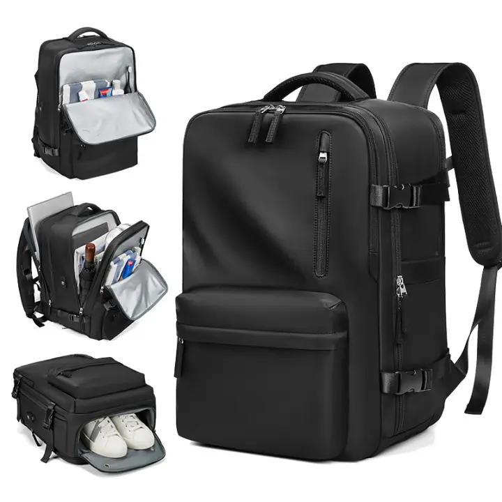 Mochila expandible para hombre, bolsa de aire, impermeable, para portátil de 16 pulgadas, bolsa de negocios, mochila de viaje, bolsa de lona - 1