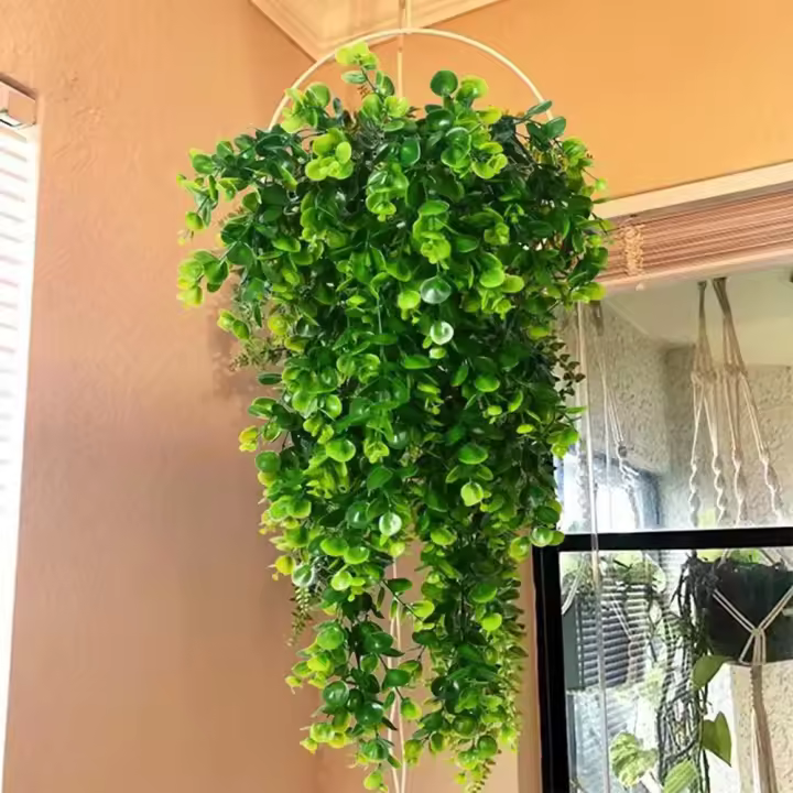 Vine De Simulación Colgante Para Pared Realista No Desvanecida Bellas Plantas Imitación Para Decoración De Oficina Y Hogar - 1