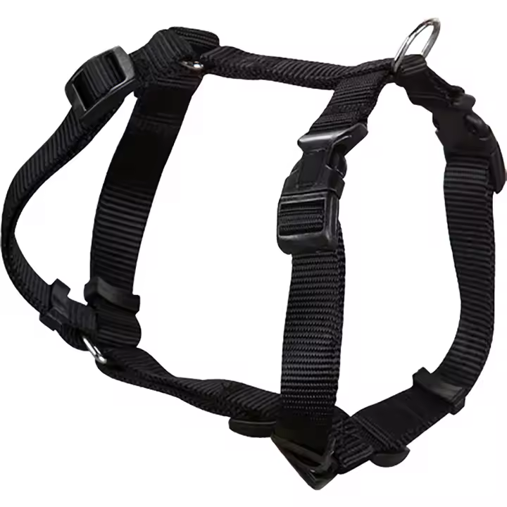 Arppe Arnés de Nylon para Perros Regulable y Lavable - Negro - 18.5-25.5x33-45 Cm - 1