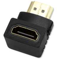 Ociodual Codo Adaptador HDTV 1.4 Negro Ángulo 90 Grados Empalme Extensión Unión Enchufe ARC Video 3D XHD 4K Full HD 1080p - details 3