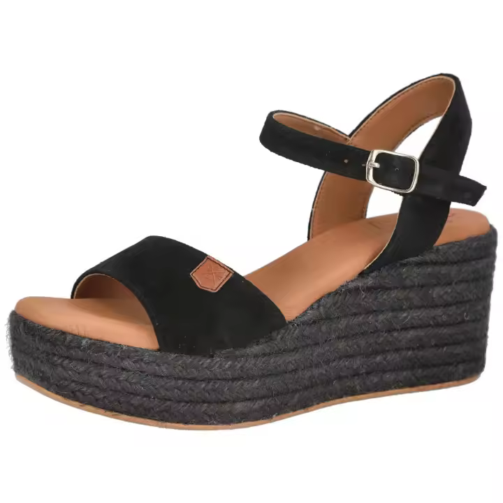 Cuñas de Esparto Popa Lr031-Akumal-Black para mujer en color negro - 1