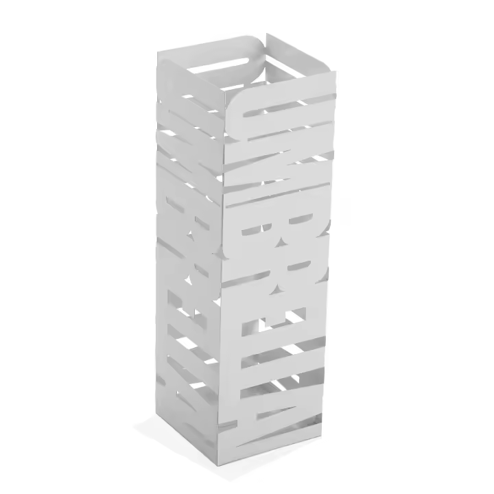 Versa Ingolstadt Paragüero para la Entrada, Habitación o Hall, Porta paraguas moderno, , Medidas (Al x L x An) 49 x 15,5 x 15,5 cm, Metal, Color Blanco - 1