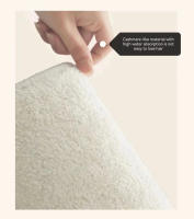 Carpetas Antideslizantes Absorbentes De Lana De Cordero Imitación VIKAMA Para Baño Entrada Sala De Estar Decoración Del Hogar Adultos Máquina De Lavar Técnica Tejida a Mano - details 5