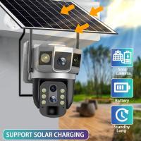 Cámara De Seguridad Solar WiFi Exterior Con Lente De 3 Enlaces Zoom 10X Vigilancia CCTV IP Para Hogar Inteligente Protección Video - details 8