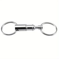 Llavero Desmontable Rápido 3pcs Doble Anillo Separable Llavero Botón Femenino Metal Para Joyería Y Componentes - details 4