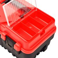 vidaXL Caja de herramientas de plástico rojo 462x256x242 mm - details 2