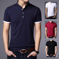Camiseta Polo Hombre Verano Moda Algodón Transpirable Cuello Erguido Manga Corta Estilo Coreano Cómodo Casual Unisex - details 2