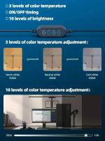 ORION91 Lámpara LED Fijar Mesa Flexo Gigante Color Negro🖤5 Tonos de Luz Regulable (73x80 cm) Oficina Teletrabajo Escritorio Ordenador - SpazioLuzio - details 3