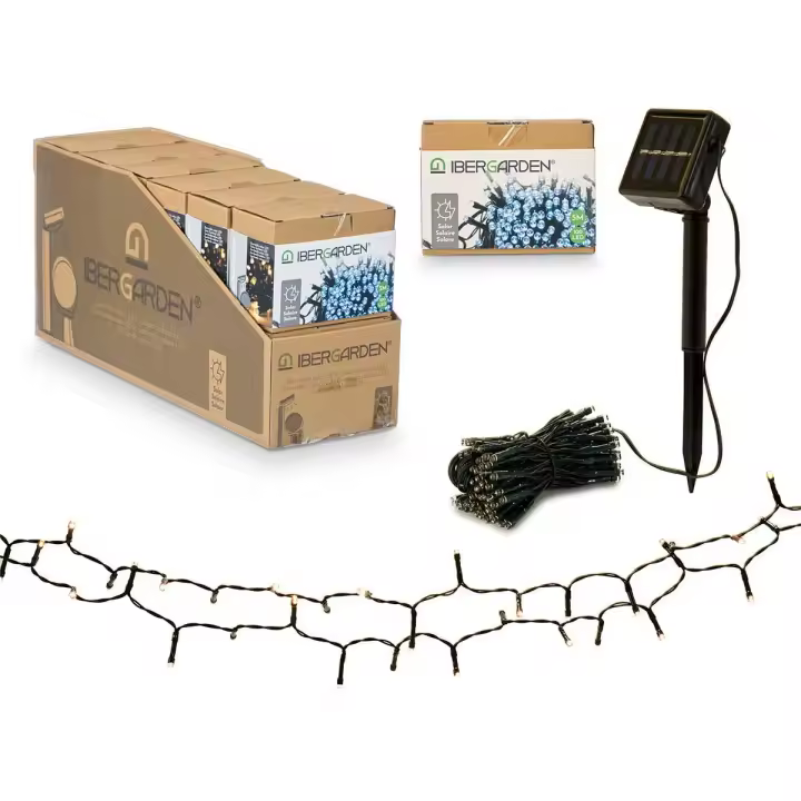 ORION91 Set x 2 unidades Guirnaldas LED Solares Luz Día 200 Luces 10 Metros IP65 - SpazioLuzio - 1
