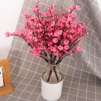 Decoración De Vaso Para Sala De Estar Y Cocina Con Flores Artificiales De Seda Gypsophila 5 Ramas Adorno Para Navidad Y Boda - details 0