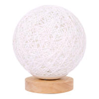 Lámpara De Lectura LED Para Mesa Rattan Bola Luz USB Recargable Moderna Para Dormitorio Y Sala De Estar Iluminación Decorativa Para El Hogar - details 6
