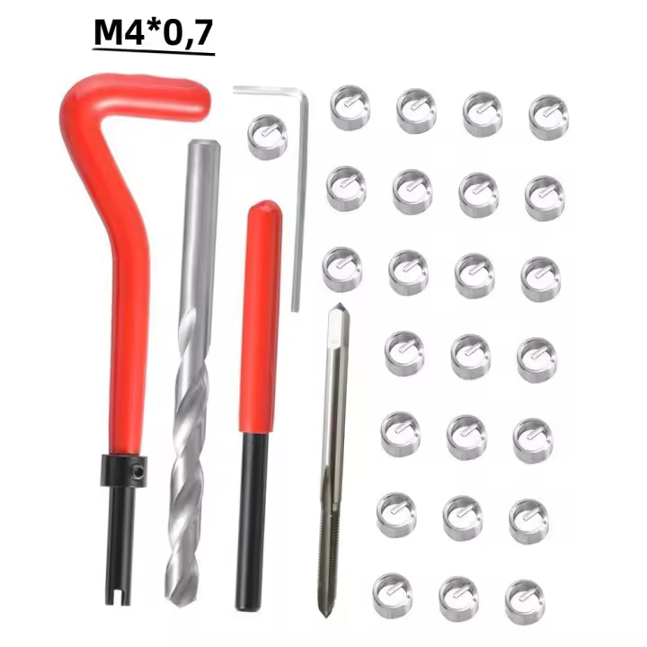 Kit De Reparación De Hilos Métricos Helicoil 20/30pcs Herramienta De Auto Reparación Acero Inoxidable 304 M3 M4 M7 M9 M11 Para Coche - 1