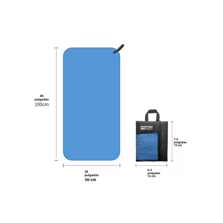 Toalla De Microfibra Mutao Con Bolsa De Malla Para Secado Rápido Absorbente Ideal Para Camping Gimnasio Yoga Senderismo - 1