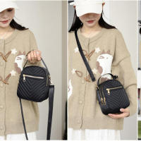 Bolso Bandolera Para Mujer Con Varios Bolsillos Y Pouch De Teléfono Móvil Color Sólido Bolso De Hombro Con Bordado En Cuadrícula Versátil - details 11