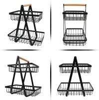 HOME  Cesta de Frutas de 2 Niveles con Soporte para Frutero y Verduras - details 13