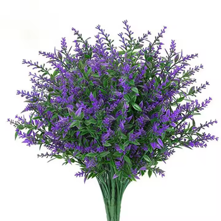  Flores Artificiales De Lavanda Baratas Plantas Falsas De Plástico Para Decoración De Jardín Hogar Y Fotografía DIY Propiedades Interiores Bonsái - 1