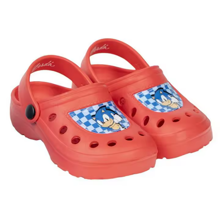 Zuecos Sonic Race Rojo Niño 76543 - Producto Oficial y Original - 1