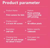 Cámara Digital Infantil Q5 Impresora Inalámbrica De 32G TF Video Juguete Educativo Para Niños Y Niñas Regalo Con Cámara Y Impresora Inkless - details 16