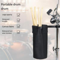 Bolsa De Tubo Para Palillos De Batería Negra Estuche Cilíndrico De Oxford Resistente Con Clip Metálico Accesorios De Percusión - details 1