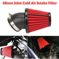 Filtro De Aire Tapered Universal Para Motocicleta 48mm Inletado En Ángulo De 45 Grados Material De Malla De Acero Inoxidable Doble Capa Y Goma - details 0