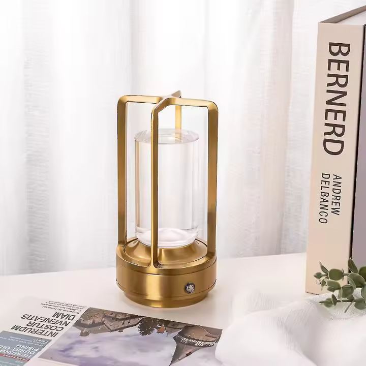 Lámpara de Mesa Lumison Crystal Lantern, lámpara de Cristal Lumison, lámpara de Mesa de metal portátil, lámpara LED inalámbrica recargable de 3 Colores, 100% Nuevo [HK] - 1
