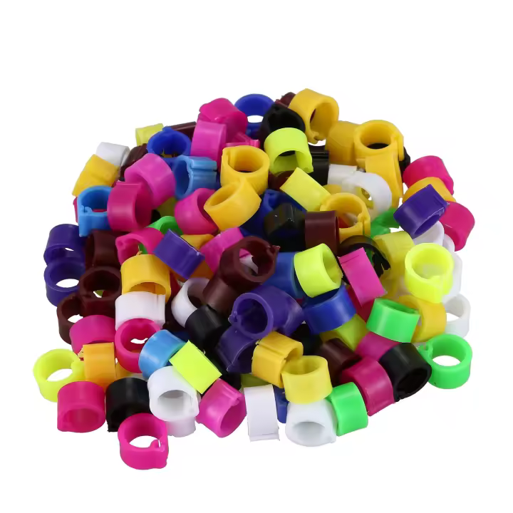 150 Uds anillos para pájaros 8mm bandas para piernas Clip paloma pollitos pato Bantam aves de corral - 1