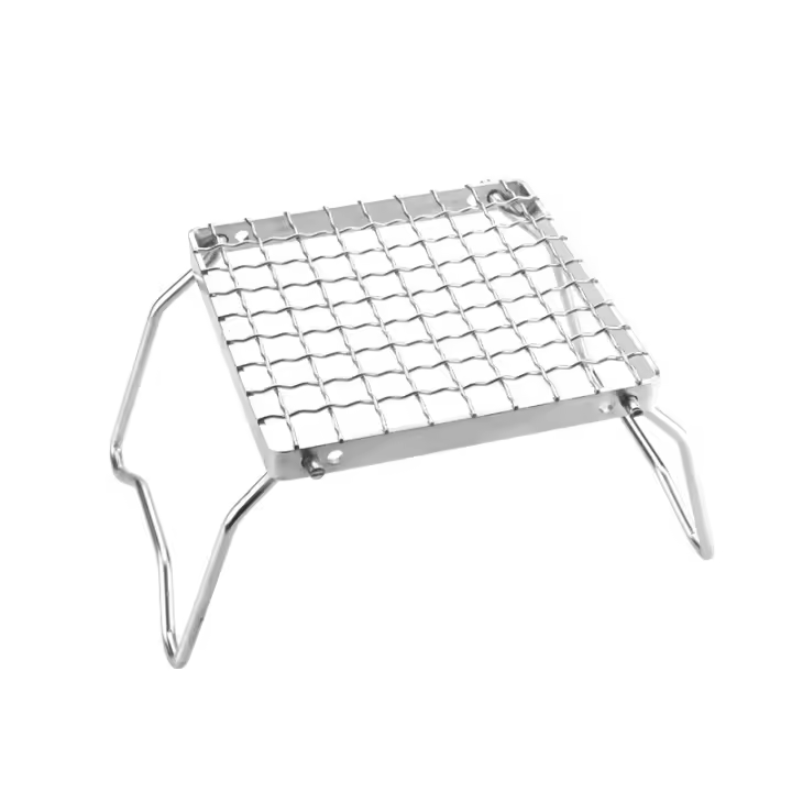 Soporte Plegable Portátil Para Estufa De Camping Accesorios De Barbacoa Y Viaje Soporte De Olla Para Estufa De Gas Multiusos De Acero Inoxidable - 1