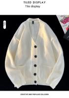 Nueva Cardigan Coreana De Otoño Invierno Para Hombre Estilo Casual Versátil Suéter V-Neck Confeccionado En Poliéster Transpirable Y Cómodo - details 11