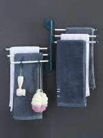 Estante De Almacenamiento Para Baño Con 3 O 6 Capas Rueda Giratoria Multifuncional Para Toallas Material De Poliéster - details 3