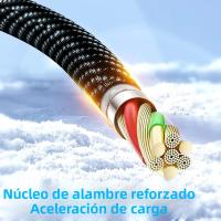 Cable De Carga Rápida NNBILI 120W Tipo C a Tipo C Con Pantalla LED Para Huawei Oppo Vivo Cable De Datos USB a Tipo-C Malla - details 5