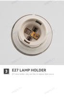 Lámpara De Pared E27 Sconce Retro De Hierro Para Decoración De Sala De Estar Y Dormitorio Iluminación Nórdica Con Interruptor Luz De Pared Interior - details 5