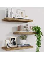 Estante Flotante De Madera Rustica 1 Pc Decoración Nórdica Para El Hogar Almacenamiento En La Pared Regalo Estante De Colgador Para Dormitorio Sala De Estar Baño Cocina - details 1