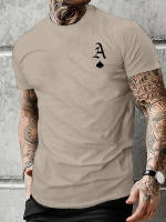Camiseta Casual Para Hombre Verano Algodón 100% Manga Corta Estampado A-Letters Talla Grande Cuello Redondo Transpirable - details 2