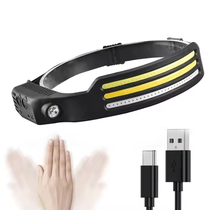 Lámpara Frontal LED Recargable USB Para Actividades Al Aire Libre Iluminación De 230 Grados Impermeable Para Ciclismo Y Running - 1