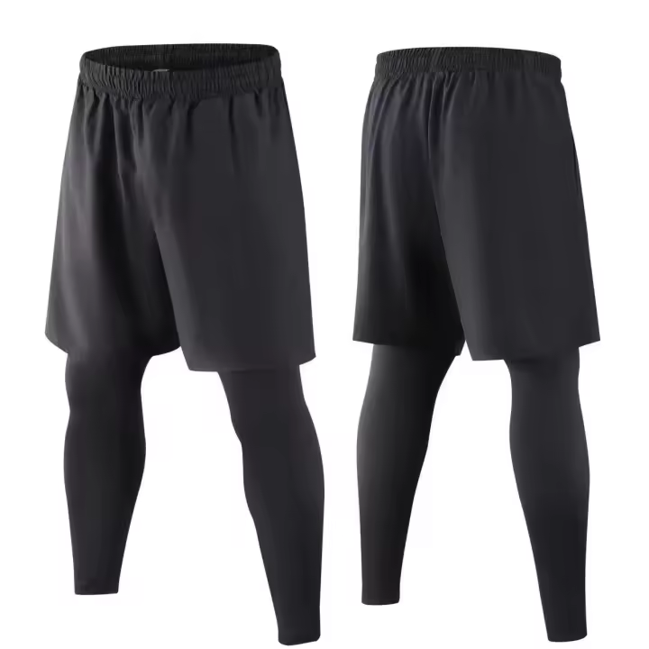 Shorts De Baloncesto Para Hombres Pantalones De Entrenamiento Deportivos Transpirables Y De Secado Rápido De Moda Fitness 3/4 Pierna Mesh - 1