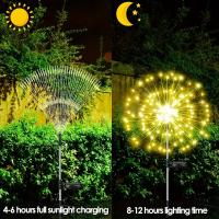 Luces De Fuego Solar Para Jardín Impermeables Con Modos De Iluminación Luz De Hadas Para Decoración De Courtyard Navidad Boda - details 2